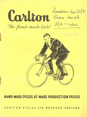Raleigh Carlton 1940 Catalog