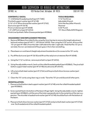 Softride 101 Kit Install Instructions (2005)