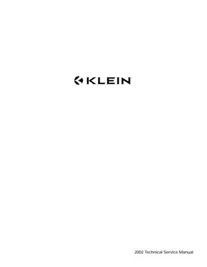 Klein 2002 Spec Manual