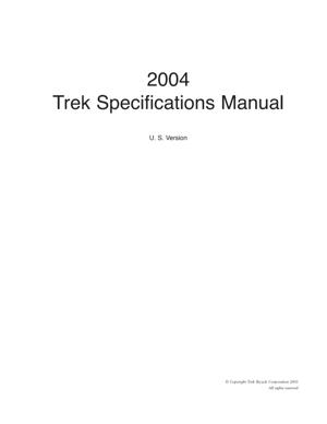 Trek 2004 Spec Manual