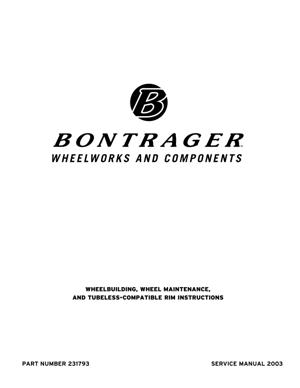 Bontrager 2003 Wheelbuilding Manual