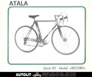 Atala 1967 Stock 101 Record Model Spec Card