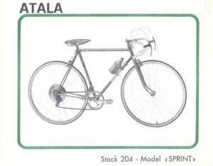 Atala 1967 Stock 204 Sprint Model Spec Sheet