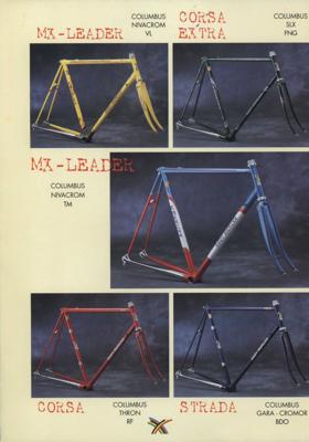 Eddy Merckx Color/Model Spec Sheet, c1995