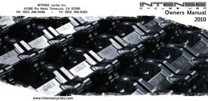 Intense Cycles 2010 Owners Manual