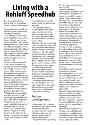 Thorn 2005 Living With A Rohloff (Article)