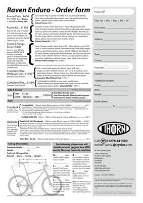 Thorn c2005 Enduro Spec Sheet