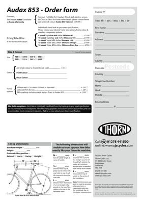Thorn c2006 Audax 853 Spec Sheet