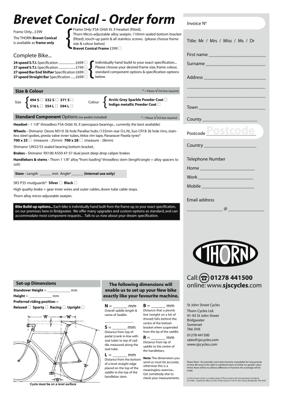Thorn c2006 Brevet Conical Spec Sheet