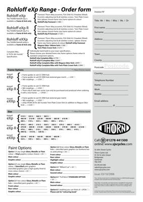 Thorn c2007 Rohloff eXp Spec Sheet