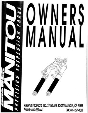 Manitou Rear Suspension System Manual (1994-1995)