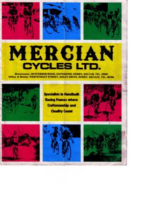 Mercian 1978 Brochure